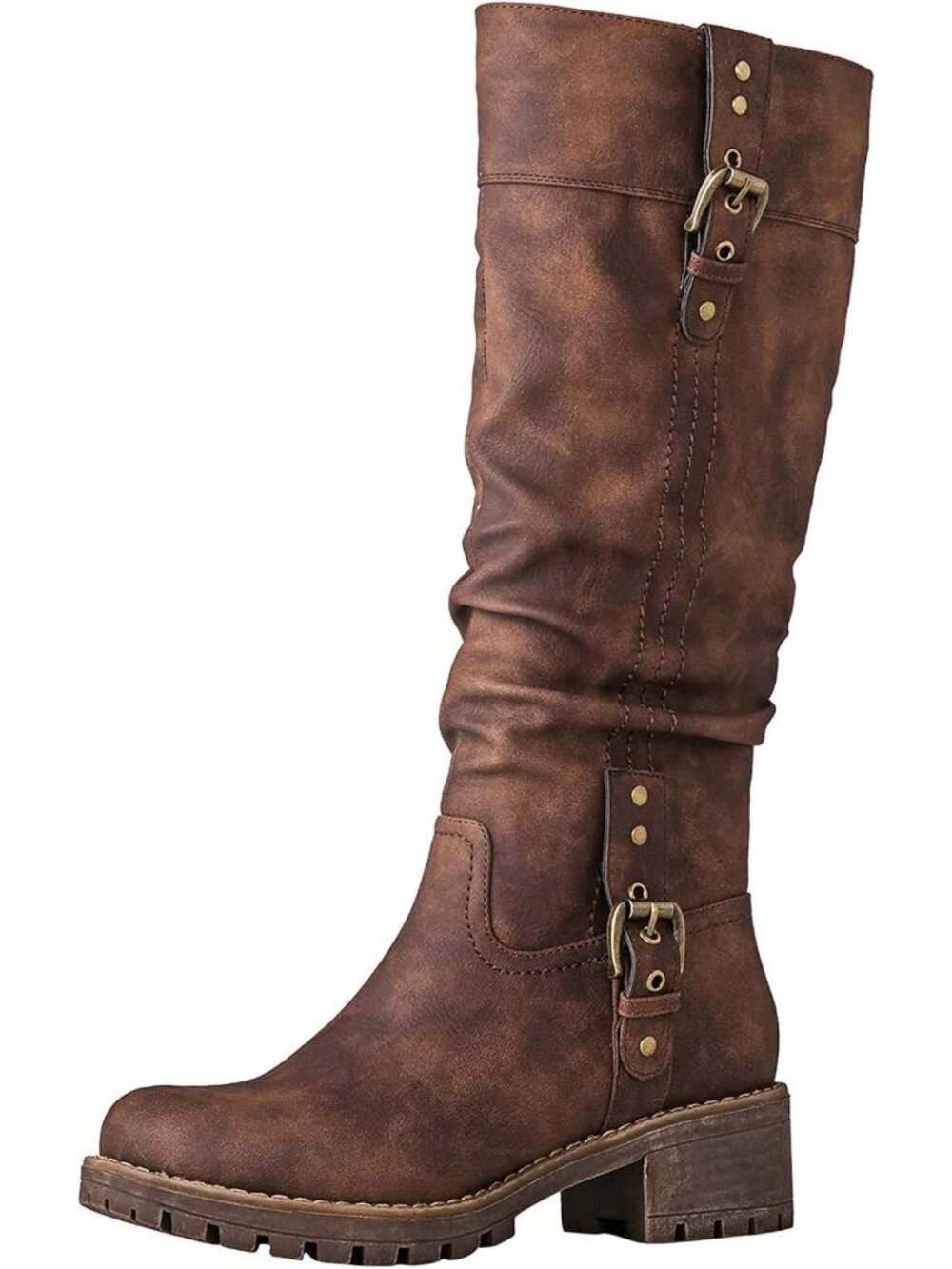 Knee-High Riding Boots for Women | Stylish Chunky Heel & Side Zipper | Casual